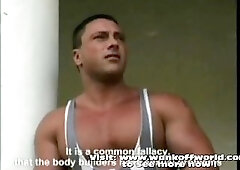 Body builders showing their bodies