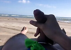 fucking pocket pussy at the beach in arroyman thong