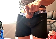Muscle big dick, getting off, big dick solo