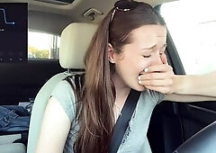 Cumming embarassingly Hard in a Starbucks Drive Thru (lush Control Part two)