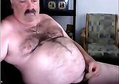 Grandpa cum on cam