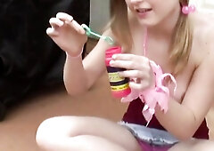 Kitty Karsen playing Bubble nude showing tits