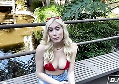 This breasty golden-haired is my recent neighbour. This babe gave me her number and ended up back at my place where I mouth banged her and came on her