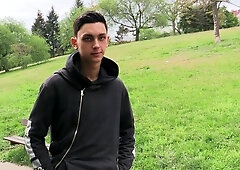 Czech Hunter - Muscle brunette throat fucking in the bed