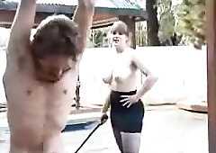 Whipping her husband and for what