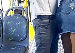 Student humped and fucked on the bus in public!
