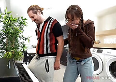 Baby Gold Gets Pounded Hard by Dave March in Living Room