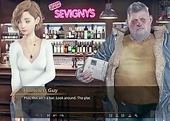 Busty mom in a visual novel let's play on Shale Hill