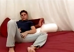 Boy Rides Cock on Bed