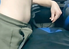 Masturbating on my leather chair, rubbing my bush and cumming hard