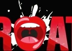 Tattooed skin head Leigh Raven slobbers all over a big hard cock and gets facial