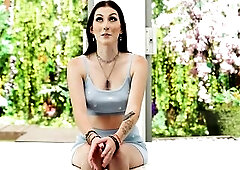 Amateur with a flawless set of natural melons loves a finger in her butt during doggy