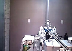 Wife in and out of shower