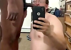 Trailer trash white faggot sucking bbc