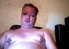 Gay, sissy nipples, piercings