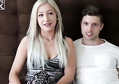 Blond With FLAWLESS BUTT has college cock bang her up.