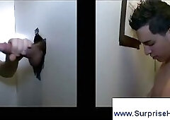 Teen guy gives an anonymous blowjob