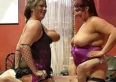 2 British BBWs get group screwed and suck off random jocks