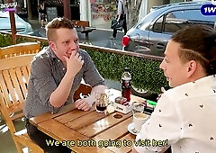 That babe gets drilled in a trio to close the deal - Double Creampie