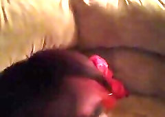 Sexy crossdresser gets facial