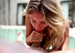 World Record Holder Bonnie Blue Banged By Public Pool