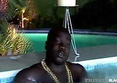 Sunny Blue takes on a well-endowed black lover on the beach and under the stars