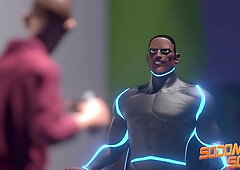 SodomySquad - BIG BLACK COCK Superhero Thrusts His Spunk-pump In His Own Donk For A Superb Self Ravaging