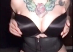 Goth babe dances for you