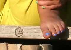 Candid Middle Eastern Girl Toes Preview Clip