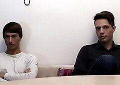 Teen twinks enjoying savage sex in a threesome movie