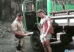 A cop being fucked by the truck driver