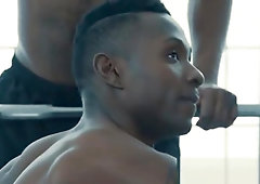 Threesome interracial anal sex with handsome athletic gays