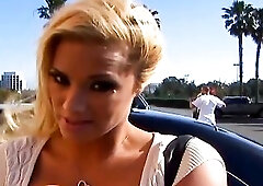 2 gorgeous golden-haired mother I'd like to fuck with large melons, Shyla Stylez, gets her taut bald twat vigorously screwed by her stud in this 