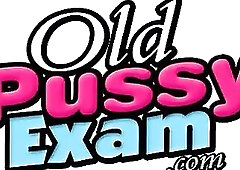 Aged unshaved vagina woman Karin visiting kinky gyno clinic for twat speculum exam.