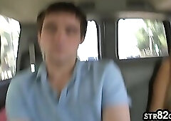 Straight blindfolded dude tricked into gay sex with BJ twink