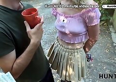 Hunt4k. blonde was riding hunteru2019s sausage while her bf was abased