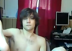 Webcam superstar Zack Randall jacking it for his lovely fans