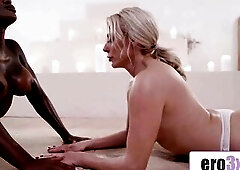 Meditation Turned Into a Soaked Cunt-Licking Squirt Fest Between 2 Lascivious Women