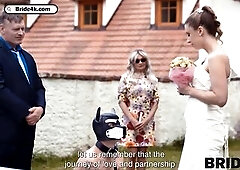 BRIDE4K. Hawt Bride with good melons is having a kinky sex with a groom. Sexy sex with Andrea & Falco White