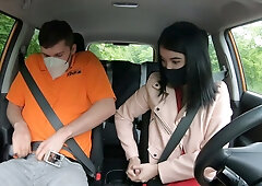 European hottie Lady Dee seduced her driving instructor