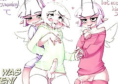 Lady hunk cum bathroom . Cute Transgender ELF bang by all others