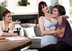 Hard fuck in the missionary pose with a long-legged girlfriend Lexi Luna