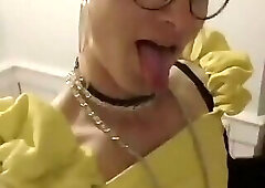 Hot Sissy Fag Whiteboi Jes public BBC Dildo