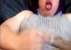 Japanese Sissy Draining off in VKS Sweater