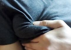 groaning during the time that i milk myself throughout my shirt