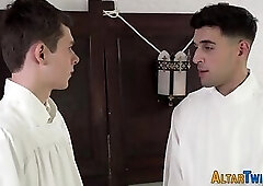 Catholic gets ass fingered