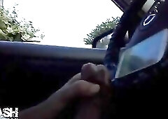 Flash two Gals in Car