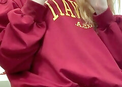 Amateur brunette Michelle with small tit