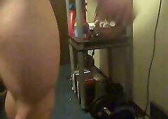 Hot Bodybuilder Flexing Posing and Bending A Bar