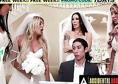 ACCIDENTAL GROUP SEX - 5 Hawt Brides Competing In A Reverse Group-sex For Saving Her Peculiar Day